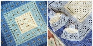 Vintage Vibes Blanket Crochet Free Pattern - #Granny; Square #Blanket; Free #Crochet; Patterns