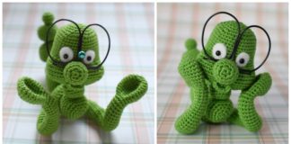 Amigurumi Bookworm Crochet Free Pattern - #Amigurumi; #Bookmark; Toy Softies Free Crochet Patterns