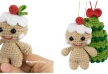 Amigurumi Little Gingerbread Man Crochet Free Pattern- Crochet #Christmas; Toys #Amigurumi; Free Patterns