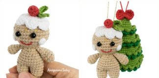 Amigurumi Little Gingerbread Man Crochet Free Pattern- Crochet #Christmas; Toys #Amigurumi; Free Patterns