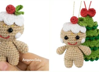 Amigurumi Little Gingerbread Man Crochet Free Pattern- Crochet #Christmas; Toys #Amigurumi; Free Patterns