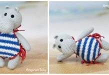 Amigurumi Hippo in Swimsuit Crochet Free Pattern - - Croche Toy #Hippo; #Amigurumi; Free Patterns