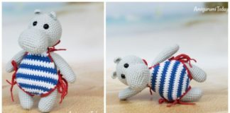 Amigurumi Hippo in Swimsuit Crochet Free Pattern - - Croche Toy #Hippo; #Amigurumi; Free Patterns