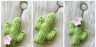Amigurumi Mini Cactus Keychain Crochet Pattern - #Keychain #Crochet Patterns