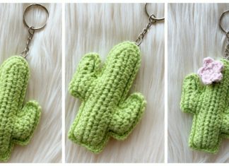 Amigurumi Mini Cactus Keychain Crochet Pattern - #Keychain #Crochet Patterns