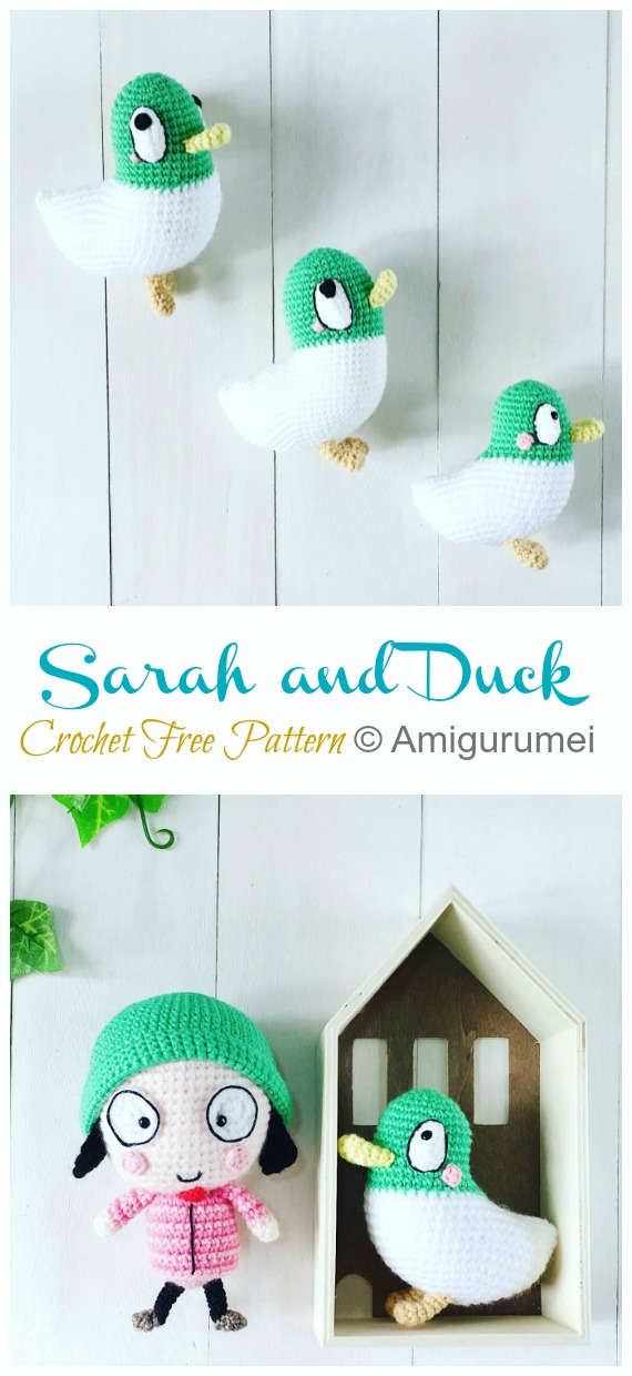 Sarah and Duck Crochet Amigurumi Free Pattern - #Amigurumi; #Duck; Free Crochet Patterns 