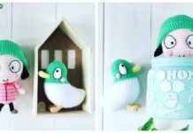 Amigurumi Doll Sarah and Duck Crochet Free Patterns - Crochet #Dolls; #Amigurumi; Free Patterns