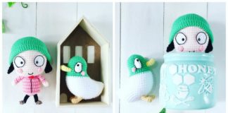 Amigurumi Doll Sarah and Duck Crochet Free Patterns - Crochet #Dolls; #Amigurumi; Free Patterns