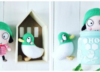 Amigurumi Doll Sarah and Duck Crochet Free Patterns - Crochet #Dolls; #Amigurumi; Free Patterns