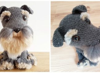 Amigurumi Schnauzer Dog Crochet Free Pattern - - Crochet Dog #Amigurumi; Free Patterns