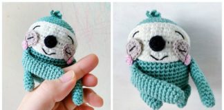 Amigurumi Sleepy Sloth Crochet Free Patern - Free #Amigurumi; #Sloth; Toy Softies Crochet Patterns