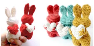 Amigurumi Valentine Bunny Crochet Free Patterns - #Amigurumi; Bunny Free Crochet Patterns