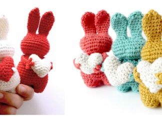 Amigurumi Valentine Bunny Crochet Free Patterns - #Amigurumi; Bunny Free Crochet Patterns