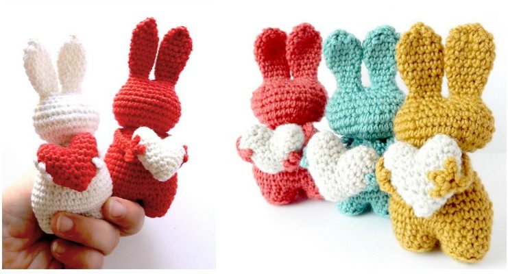 Amigurumi Valentine Bunny Crochet Free Patterns - #Amigurumi; Bunny Free Crochet Patterns