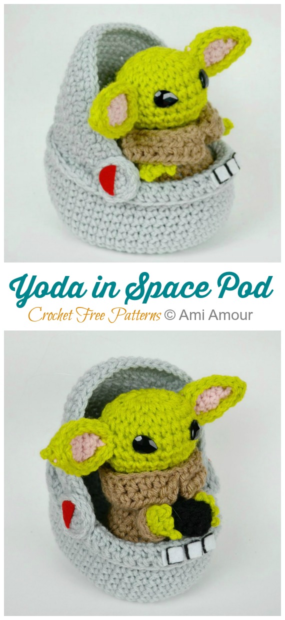 Amigurumi Yoda in Space Pod Crochet Free Patterns -#Amigurumi; #Doll; Crochet Free Patterns