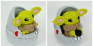 Amigurumi Yoda in Space Pod Crochet Free Patterns -#Amigurumi; #Doll; Crochet Free Patterns