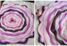 As Sweet As Circle Flower Blanket Crochet Free Pattern - Circle #Blanket; Free #Crochet; Patterns
