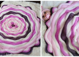 As Sweet As Circle Flower Blanket Crochet Free Pattern - Circle #Blanket; Free #Crochet; Patterns