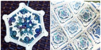 Blizzard Square Crochet Free Pattern - #Granny; Square #Blanket; Free #Crochet; Patterns