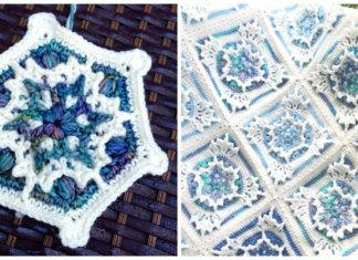 Blizzard Square Crochet Free Pattern - #Granny; Square #Blanket; Free #Crochet; Patterns