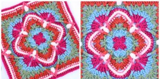 Cheers Afghan Block Crochet Free Pattern - Afghan #Block; Square Free #Crochet; Patterns