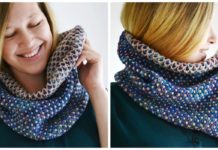 Dotty Reversible Cowl Crochet Free Pattern - Women #Cowl; Free #Crochet; Pattern