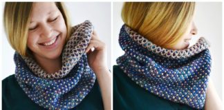 Dotty Reversible Cowl Crochet Free Pattern - Women #Cowl; Free #Crochet; Pattern