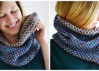 Dotty Reversible Cowl Crochet Free Pattern - Women #Cowl; Free #Crochet; Pattern