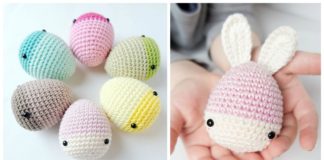 Easter Bunny Eggs Crochet Free Pattern - #Amigurumi; Bunny Free Crochet Patterns