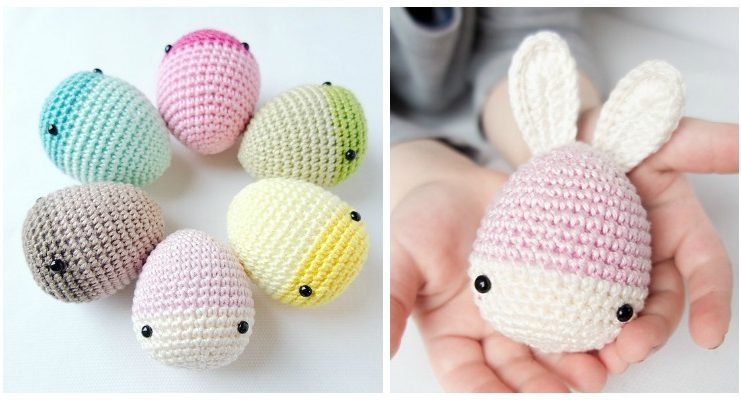 Easter Bunny Eggs Crochet Free Pattern - #Amigurumi; Bunny Free Crochet Patterns
