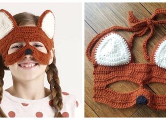 Kids Animal Mask Crochet Free Pattern - Kids #Accessory; Gift Free #Crochet; Patterns