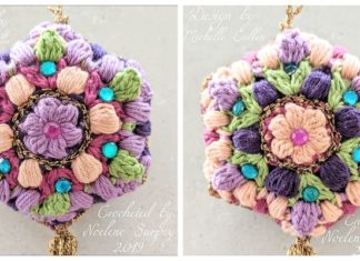 Little Hexagon Flower Crochet Free Pattern - #Hexagon; Motif Free #Crochet; Patterns