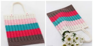 Spring Tote Bag Crochet Free Pattern - Tote #Bag; Free #Crochet; Patterns