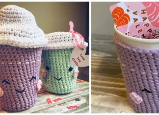 Sweet Coffee Cup Cozy Crochet Free Pattern - Coffee/Tea Mug #Cozy; Free #Crochet; Patterns