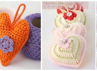 Valentine 3D Heart Crochet Free Pattern - #Amigurumi; 3D #Heart; Free Crochet Patterns