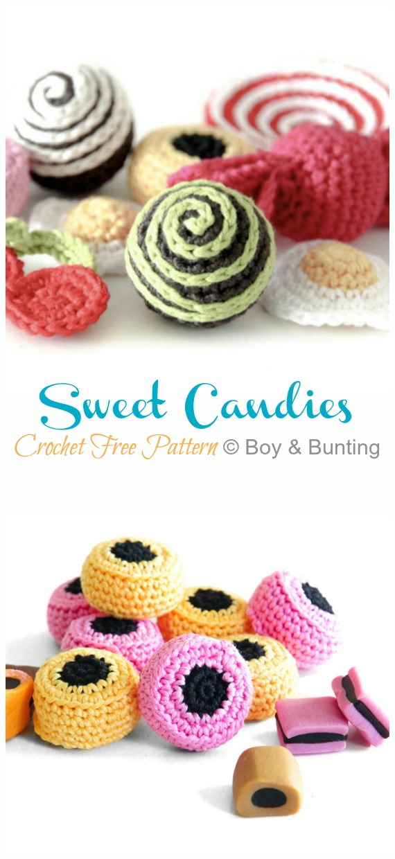 Swirl Candy Crochet Free Pattern - #Valentine; #Amigurumi; Free Crochet Patterns