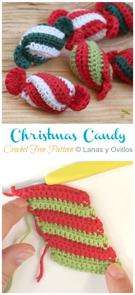 Christmas Mini Candy Crochet Free Pattern - #Valentine; #Amigurumi; Free Crochet Patterns