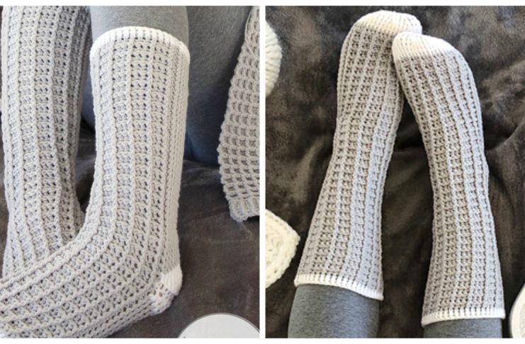 Waffle Socks Crochet Free Pattern Waffle Socks Crochet Free Pattern - Trending #Socks; Crochet Free Patterns