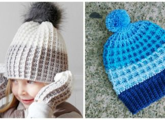 Waffle Stitch Hat Crochet Free Patterns - - Adult Beanie #Hat; #Crochet; Free Patterns