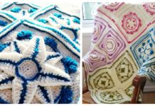 Winter Jewels Granny Square Blanket Crochet Free Pattern - #Granny; Square #Blanket; Free #Crochet; Patterns