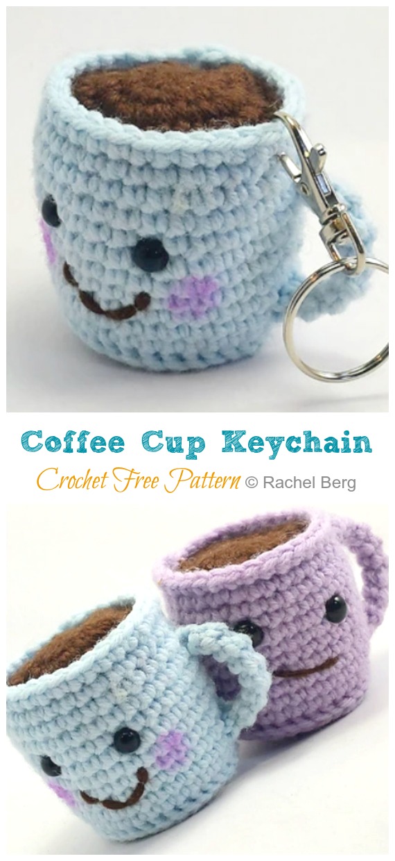 Amigurumi Coffee Cup Keychain Crochet Free Pattern - #Valentine; #Amigurumi; Free Crochet Patterns