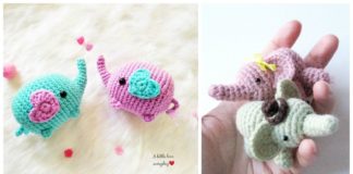 Amigurumi Tiny Elephant Crochet Free Patterns- #Amigurumi; #Elephant; Free Crochet Patterns