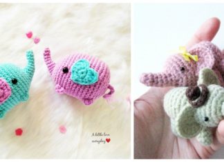 Amigurumi Tiny Elephant Crochet Free Patterns- #Amigurumi; #Elephant; Free Crochet Patterns