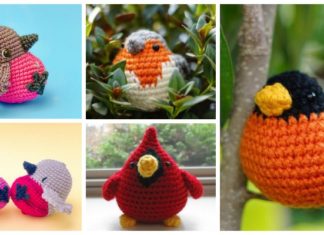 Amigurumi Robin Bird Crochet Free Patterns - Crochet #Bird; #Amigurumi; Free Patterns