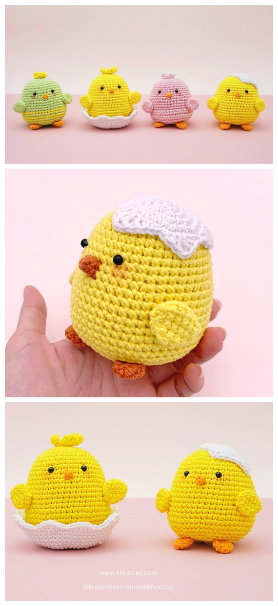 Crochet Easter Chip Chick Amigurumi Free Pattern - Amigurumi Spring #Chicks; #Crochet; Free Pattern