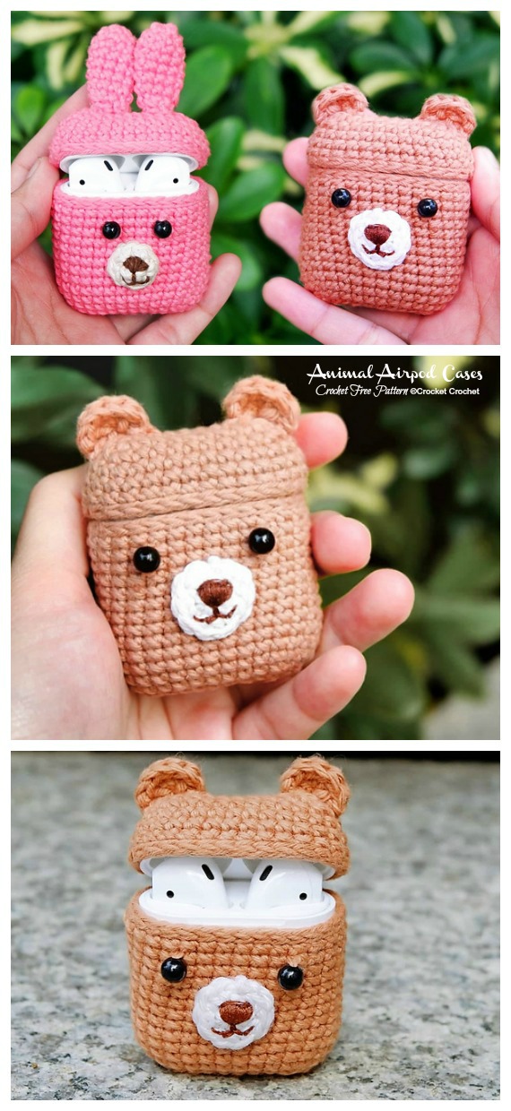 Animal Airpod Cases Crochet Free Pattern [Video]