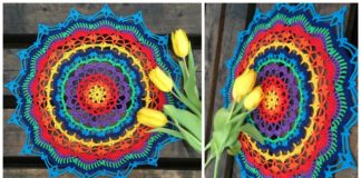 Dream Mandala Doily Crochet Free Pattern - Decorative #Doily; Free #Crochet; Patterns