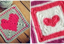 Heart Granny Square Crochet Free Patterns