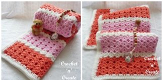 Sweet Dreams Baby Blanket Crochet Free Pattern- Stripy #Blanket; Free #Crochet; Patterns
