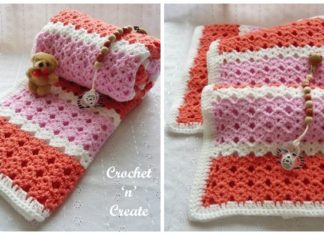 Sweet Dreams Baby Blanket Crochet Free Pattern- Stripy #Blanket; Free #Crochet; Patterns